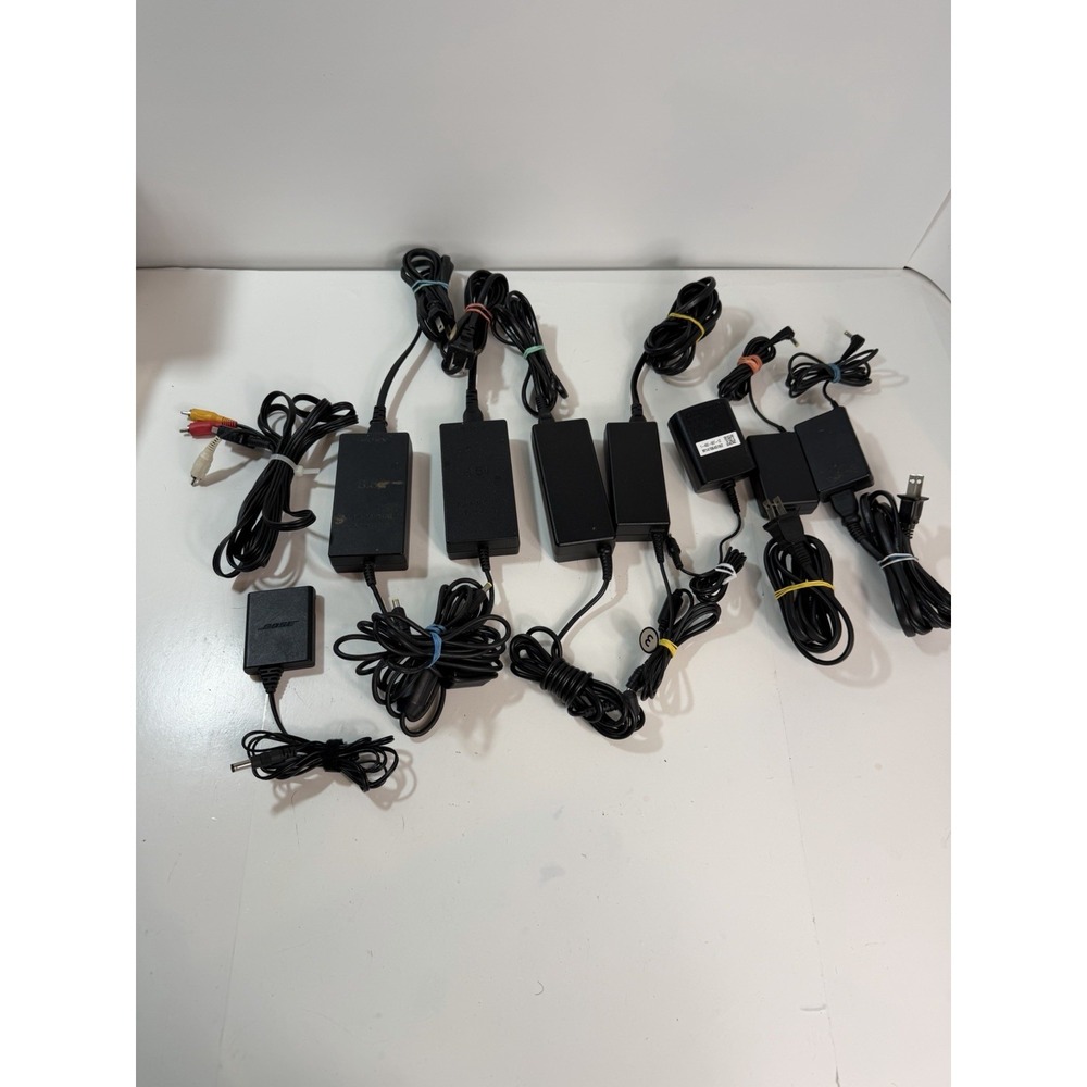 Lot of 8 Sony PlayStation PSP PS2 Slim Bose AC Power Adapters & AV Cable